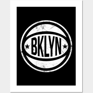 Brooklyn Retro Ball - Black Posters and Art